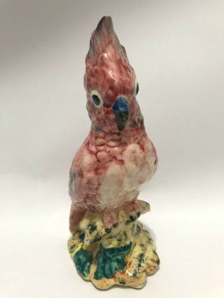 Vintage Stangl Pottery Birds Pink Cockatoo 3405 Figurine Signed 6 1/2 "