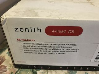 Zenith VRC 4101 VCR 4 - Head VCR VHS with Remote NIB Never Been Opened 7
