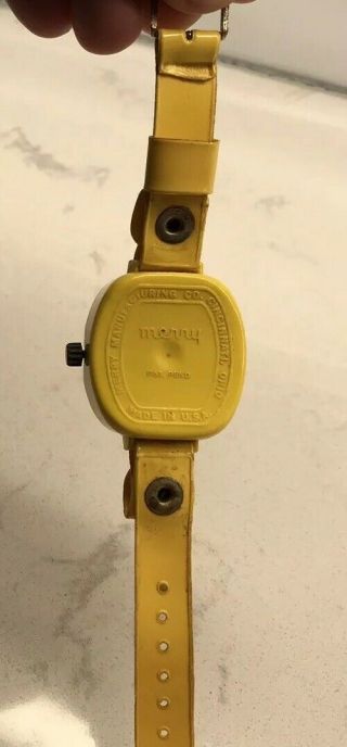 Vtg Merry Manufacturing Yellow Plastic Teeter Totter Toy Watch 1970’s Seesaw 3
