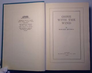Gone With The Wind,  By Margaret Mitchell,  1937 Vintage Edition 5