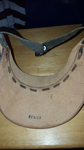 Custom made Vintage Leather Visor 2