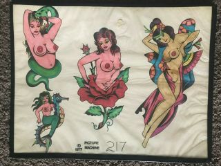 Vintage 1977 217 Risque Geisha Girl Lingerie Snake Picture Machine