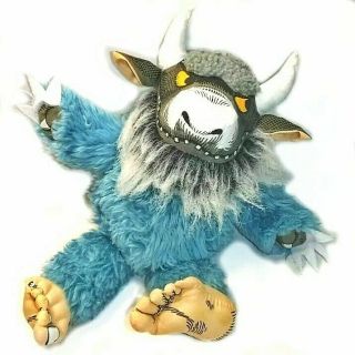 Vtg 80s Where The Wild Things Are Bernard Plush Monster Stuffed Animal Doll