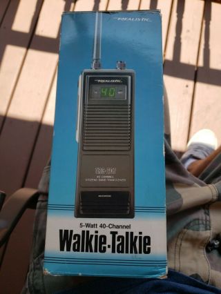 Vintage Realistic Trc - 207 40 Channel Cb Radio Walkie - Talkie W Box Instructions