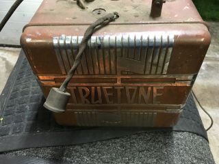 Vintage Truetone 5y Auto Receiver Under - Dash Car Tube Radio Tuner 1930s