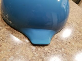 Vintage Pyrex BLUE GARLAND SNOWFLAKE 444 Cinderella Mixing Bowl 4 qt. 4