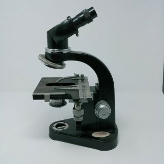 Leitz Microscope with Binocular Head and Case Vintage 6