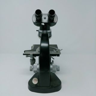 Leitz Microscope with Binocular Head and Case Vintage 7
