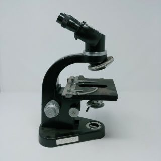 Leitz Microscope with Binocular Head and Case Vintage 8