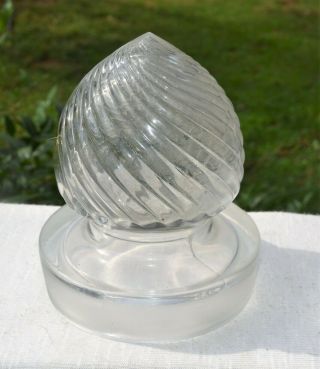 Vintage Early Swirl Top Apothecary Drug Store Glass Candy Jar Lid Only 1