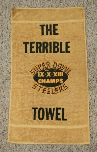 Vintage Terrible Towel Pittsburgh Steelers Bowl Champs