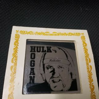 Wwf Wrestling Sm Carnival Prize Glass Mirror Hulk Hogan Hulkster Vintage 1980 