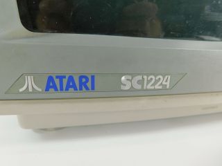 Atari SC1224 Vintage CRT Computer Monitor w/ Box SN M1591023815 5