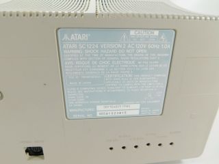 Atari SC1224 Vintage CRT Computer Monitor w/ Box SN M1591023815 8