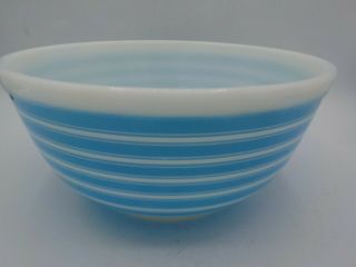 Vintage Pyrex Blue Stripe 403 Mixing Bowl 1/2 Quart Very Good