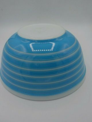 Vintage Pyrex Blue Stripe 403 Mixing Bowl 1/2 Quart Very Good 4