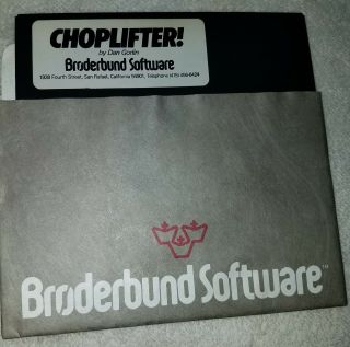 Choperlifter By Dan Gorlin Broderbund Software Apple Ii Computer Family Game