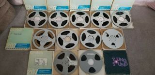 11 Reel To Reel Tapes.  9 Aluminum And 2 Plastic 10.  5 Inch Recorded Music.