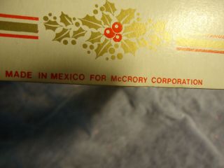 Vintage McCRORY Christmas Ornaments (Made in Mexico) 3