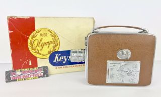 Vintage Keystone Olympic K - 32 Movie Camera 8MM W/ Box Manuals 1950s 4