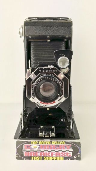 Kodak Six - 16 Art Deco Folding Camera Doublet Lens 1932 - 34 Shutter -