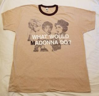 " What Would Madonna Do? " - Sticky & Sweet Vintage Official Tour Shirt - - Xl