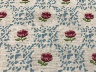 Laura Ashley Vintage Shower Curtain Light Blue Roses Floral 72x72.  5 Inches
