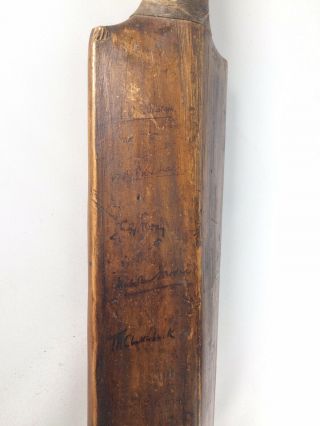 Vintage Cricket Bat Sporting Memorabilia Man Cave Display Decorative Hand Signed 8