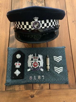 Metropolitan Police Hat Badge Whistle Etc.  Hampshire Vintage