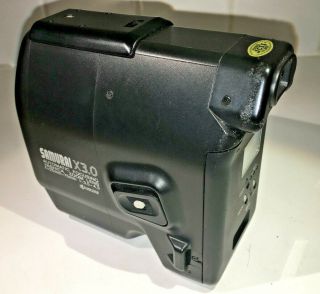 Yashica Samurai X3.  0 Half - Frame SLR for 35mm film with case,  all black,  1980s 3