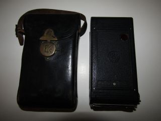 No 1 Autographic Eastman Kodak Folding Camera Brownie A 120 Vintage Bag
