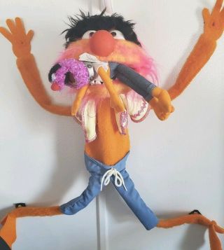 Vintage 1976 - 1978 Fisher Price Toy Jim Henson Muppet Animal 854 Hand Puppet Doll