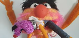 Vintage 1976 - 1978 Fisher Price Toy Jim Henson Muppet Animal 854 Hand Puppet Doll 2