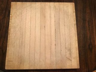 Vintage Thick Heavy Solid Wood Chopping Block Cutting Board 15 " X 15 "