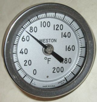 Vintage Weston 0 - 200°f Thermometer Made In U.  S.  A.