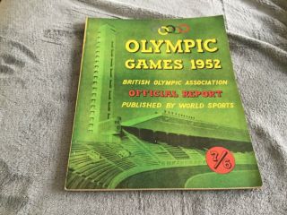 1952 London Olympic Games Official Report British Association Olympics Sport @