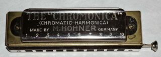 Vintage Hohner Chromonica Harmonica Key - C With Box,  Circa 1924 to 1937 2