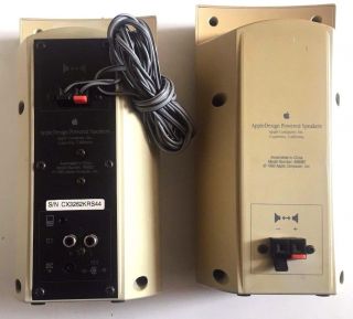Vintage Apple Design Powered M6082 Computer Speakers CX3262KRS44 2