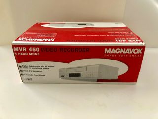 Magnavox Mvr 450 Vcr 4 Head Video Recorder - / Factory - Rare