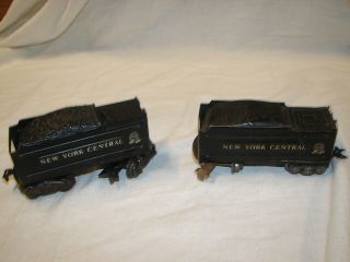 Vintage Mar Marx Tin Train Cars O Scale Parts Restore Tenders York Central