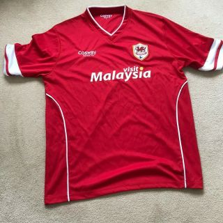 Cardiff City Fc Vintage Football Shirt Retro Soccer - Adult Large -