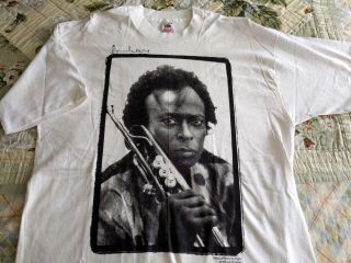 Vintage Jazz T - Shirt - Miles Davis - Photo By Jeff Sedlik 1992 Miles Davis Estate