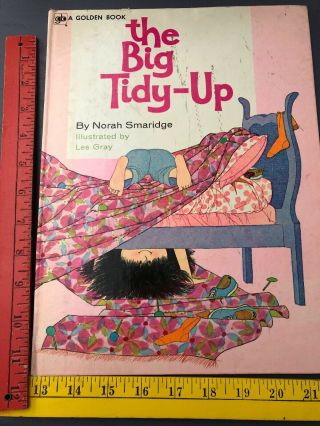 Vintage The Big Tidy Up Norah Smaridge A Big Golden Book Hc 4th Printing 1972