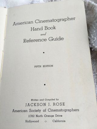 American Cinematographer Hand Book and Reference Guide 5th edition 1946 3