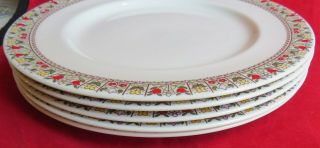 5 Vintage Royal Doulton Fireglow Dinner Plates 10 5/8 " -