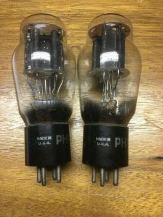 STRONG MATCHED PAIR 1940 ' s RCA 2A3 - (Philips Branded) $1 2