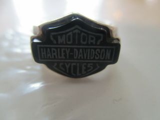 VINTAGE STERLING SILVER HARLEY DAVIDSON MOTOR CYCLE RING SIZE 5 3