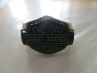 VINTAGE STERLING SILVER HARLEY DAVIDSON MOTOR CYCLE RING SIZE 5 4