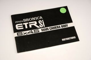 Bronica ETRSi 645 User ' s Guide,  Manuals,  Focusing Screen ETRS SQ - Ai GS - 1 4