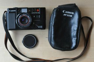 Canon Af35m 35mm Point & Shoot Camera 38mm Lens With Case Film Vintage